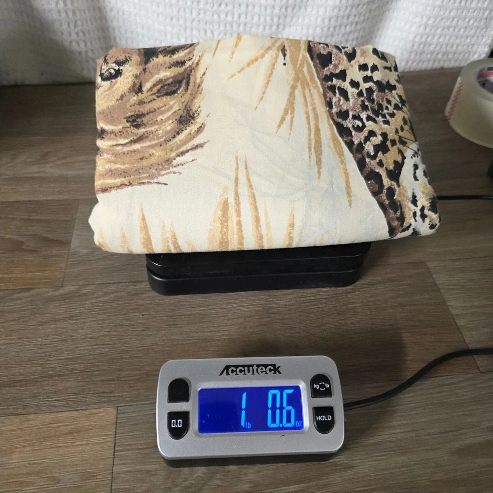 Vintage American Lifestyle Burlington Safari Twin Flat Sheet Lion‎ Tiger Leopard